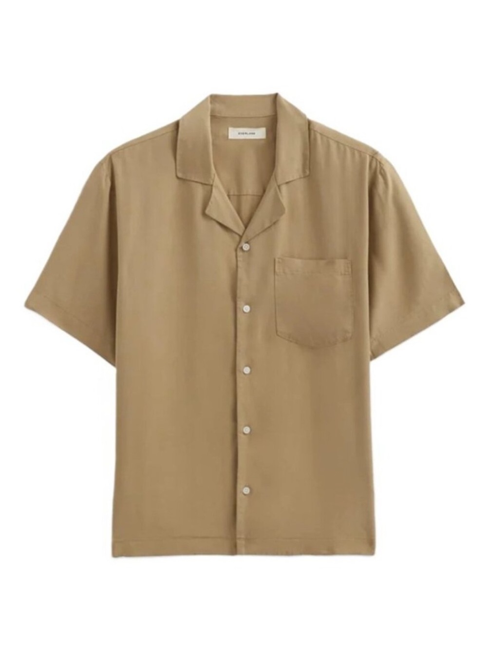 NWT Everlane Resort Shirt Butterlite Tigers Eye Tan Short Sleeve Button Down LRG